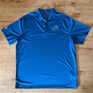 Nike Dri-Fit Detroit Lions On Field Polo Blue XXL NFL Football